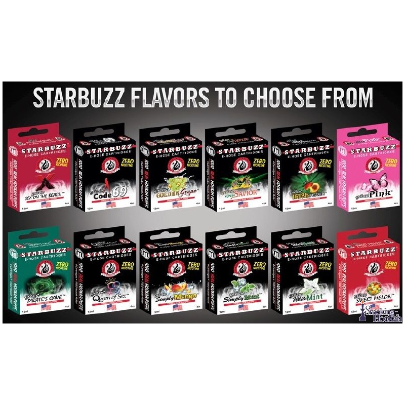 CARTRIDGES FOR STARBUZZ SHISHA E-HOSE E SMOKE 