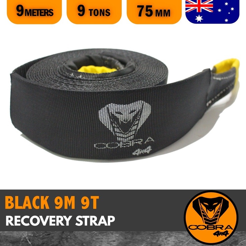 Black Recovery Strap 9 Tonne 9m