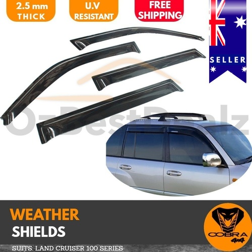  Weather Shields suitable for Toyota Land Cruiser 100 Series1998-2007