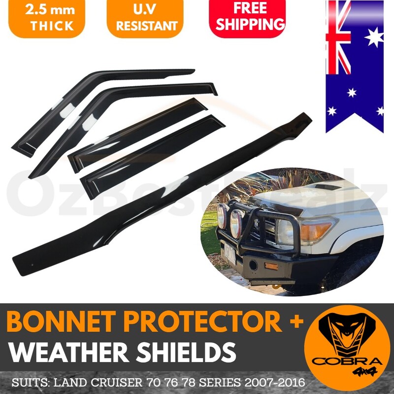 Bonnet Protector & Weather Shield Suitable For Landcruiser 70 76 78 79 Series 2007 - 2016 Land Cruiser 