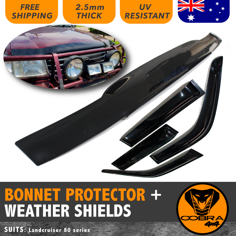 Bonnet Protector & Weather Shield Suitable For Landcruiser 80 Series 1990-1997