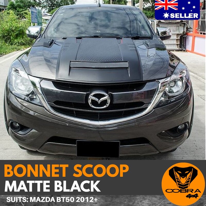 Matte Black Bonnet Scoop Fits Mazda BT-50 BT50 2012 - 2020