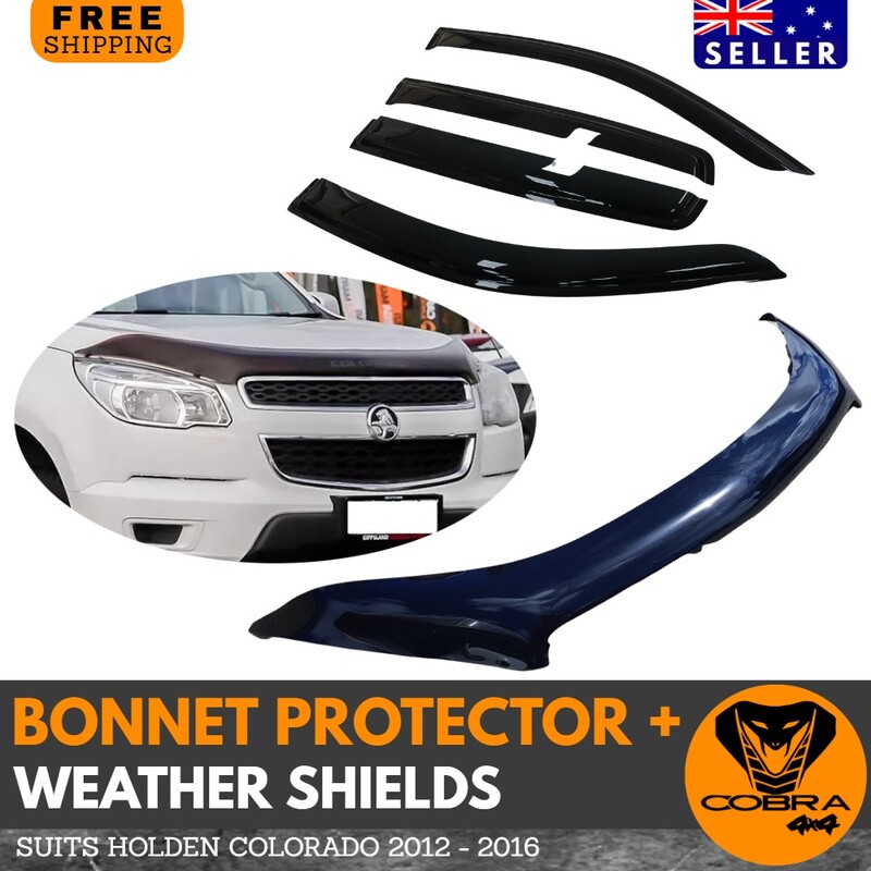 Holden Colorado Window Shield & Bonnet Protector (Injection Moulded) 2012 - 2016