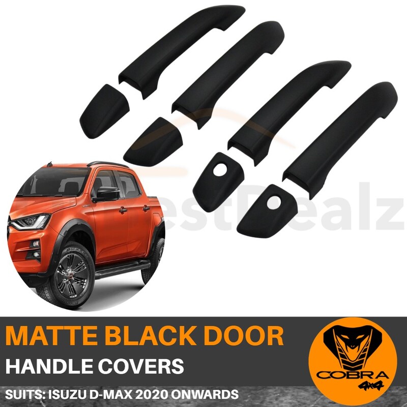 Matte Black Door Handle Covers FITS Isuzu D-Max RG Late 2019+ Onwards DMAX