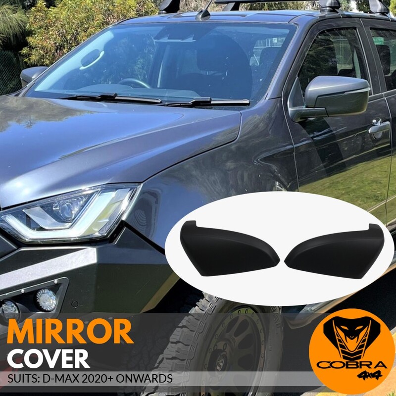 Matte Black Mirror Covers suitable for Isuzu D-MAX late 2020+ Onwards DMAX