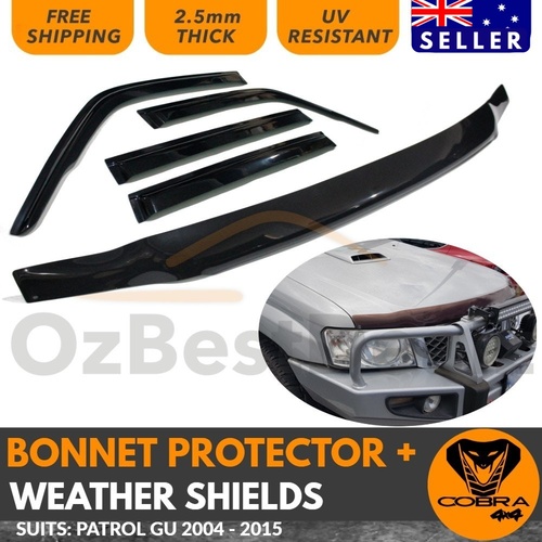 Bonnet Protector & Weathershields for Nissan Patrol 2004-2015 GU series 4 5 6 7