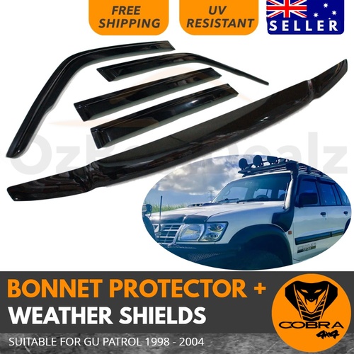 Bonnet Protector & Weathershields For Nissan Patrol 1998-2004 Series 1 2 3