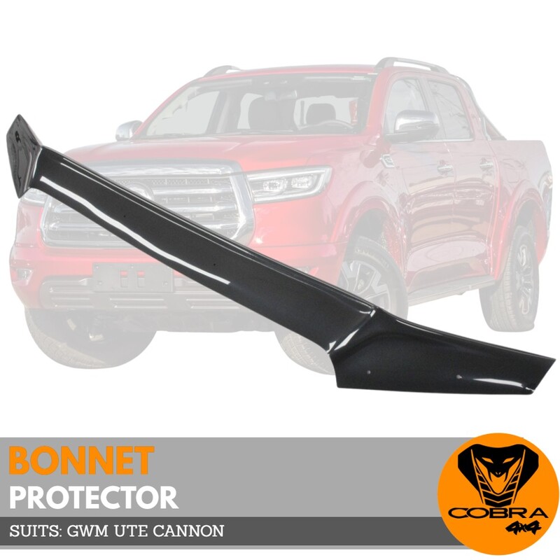 Bonnet Protector Suitable For Great Wall Motor GWM Cannon 2020 Onwards (Black Tinted)