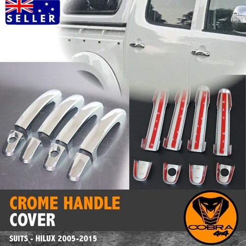Chrome Door Handles Covers suitable for Toyota Hilux 2005 - 2015 