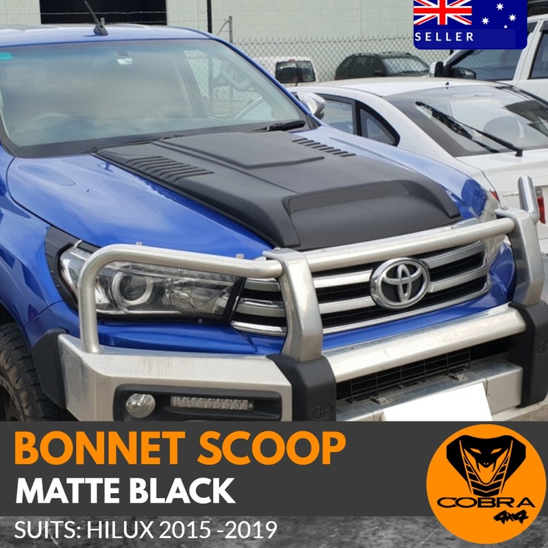 Bonnet scoop suitable for Toyota Hilux 2015 2016 2017 2018 2020 Matte Black Hood
