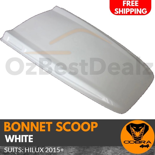 WHITE BONNET SCOOP suitable for TOYOTA HILUX 2015 - 2019