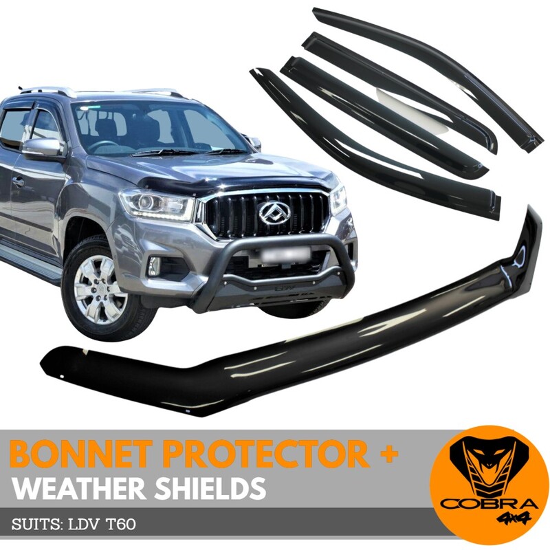 Bonnet Protector And Weather Shields Suit Ldv T60 Models Weathershields Deflector 