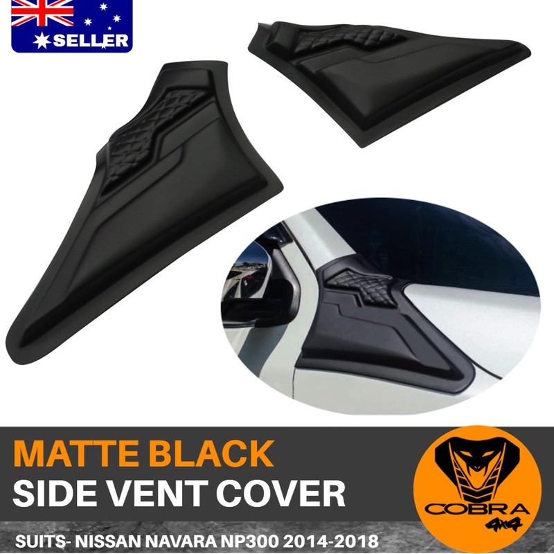 Matte Black Side Vent Covers FITS Nissan Navara NP300 2015 2016 2017 2018