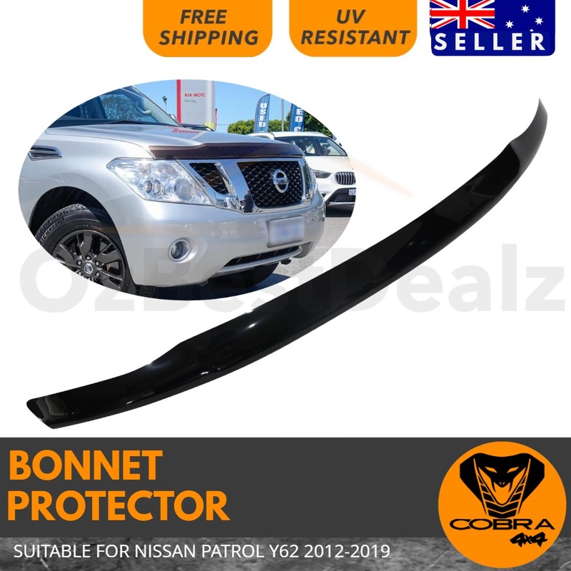 Bonnet Protector Suits Nissan Patrol Y62 2013-2019 Black Out