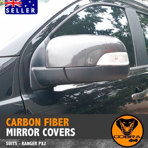 Mirror Covers Carbon Fibre style FITS Ford Ranger 2012-19 Everest