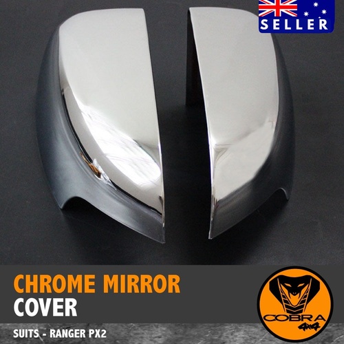 Chrome Silver Mirror Covers FITS FORD RANGER 2015 2016 2017 2018 2019 UTE PX2 PX3 MK2 XL XLT Everest