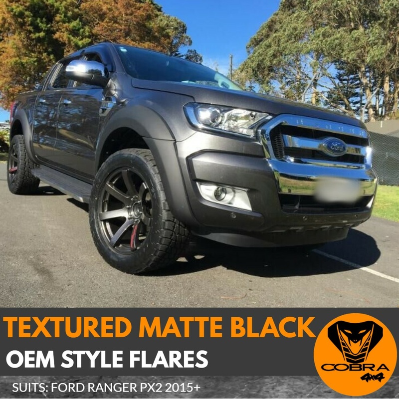 Textured Matte Black Smooth Flares FITS Ford Ranger PX2 2015 2016 2017 2018 OEM