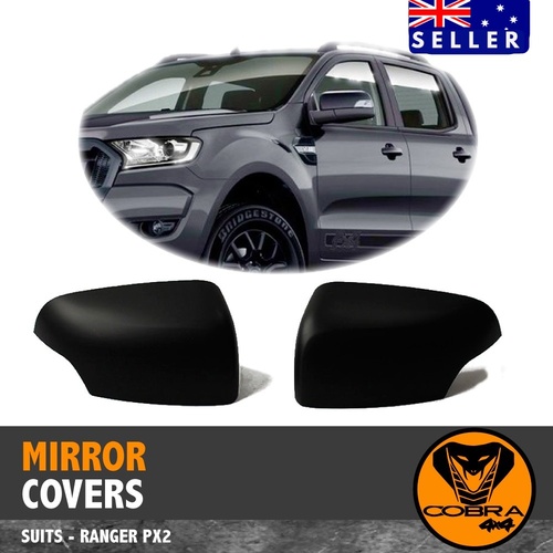 Matte Black Mirror Covers FITS Ford Ranger 2012 - 2020 PX1 PX2 PX3 Everest