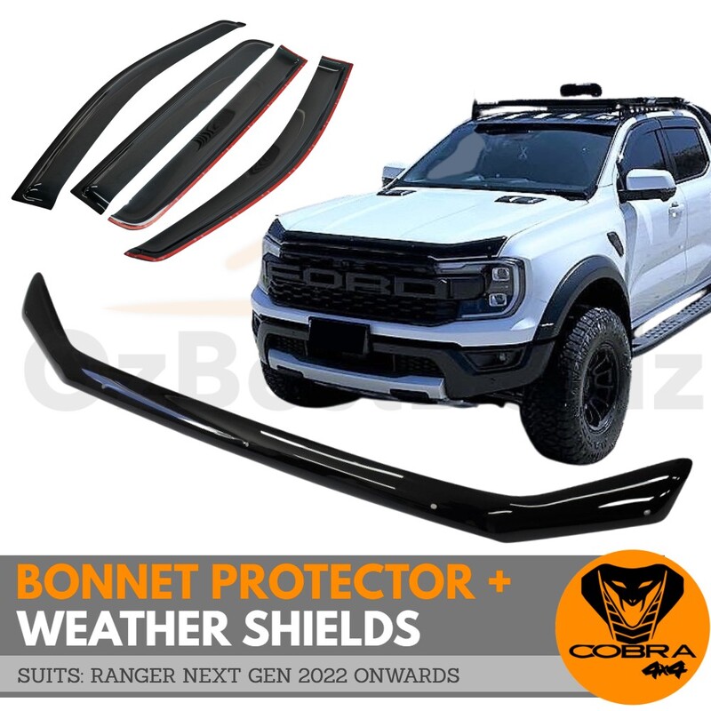 Bonnet Protector & Weather Shields fits Ford Ranger Next Gen 2022 Onwards