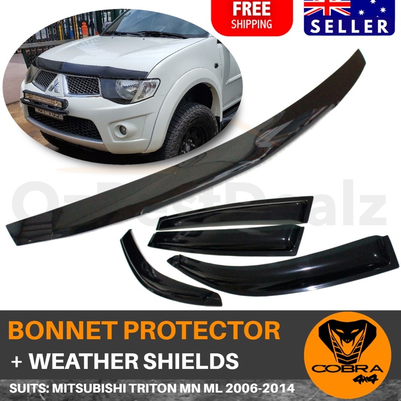 Mitsubishi Triton 2006-2014 Bonnet Protector & Weather Shields