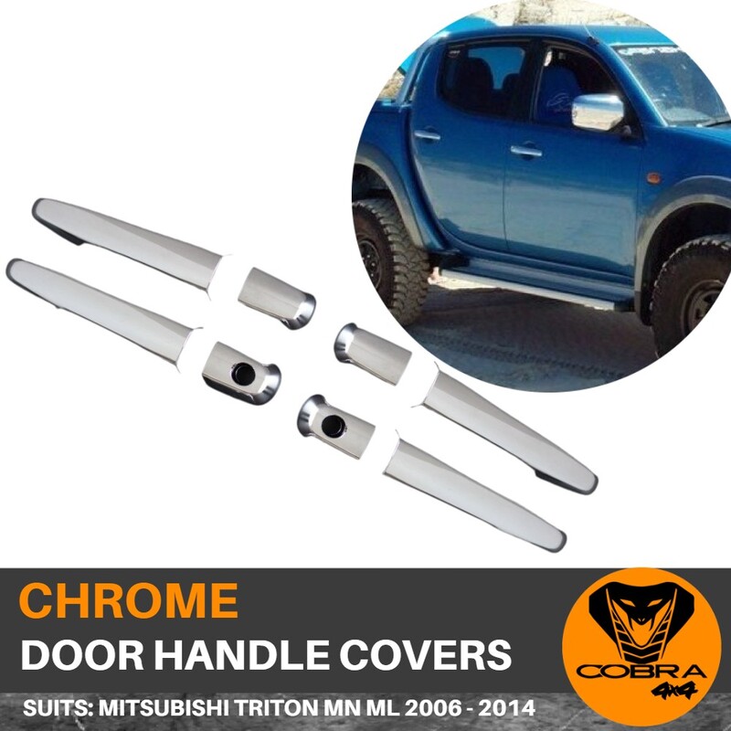 Chrome Door Handle Covers SUIT Mitsubishi Triton 2006-2014