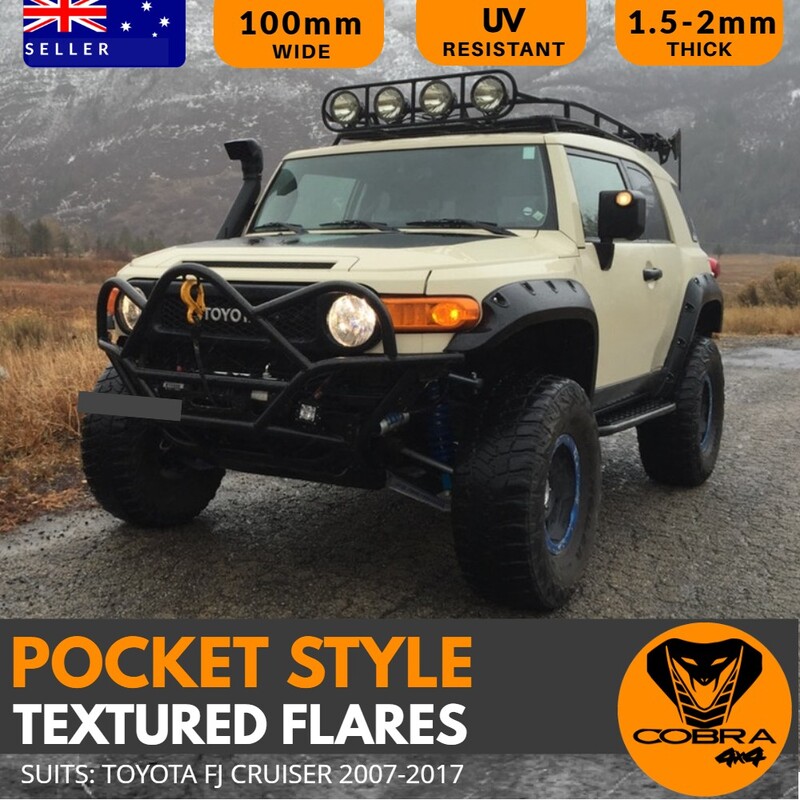 Pocket Style Fender Flares Suitable For Fj Cruiser 07 17 Black