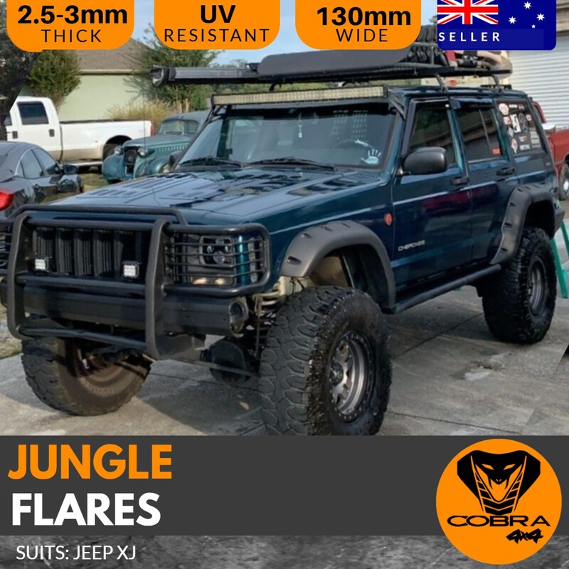 Jeep Cherokee XJ 1984-2001 Pocket Style Jungle Flares 2.5 - 3mm Thick PP Plastic