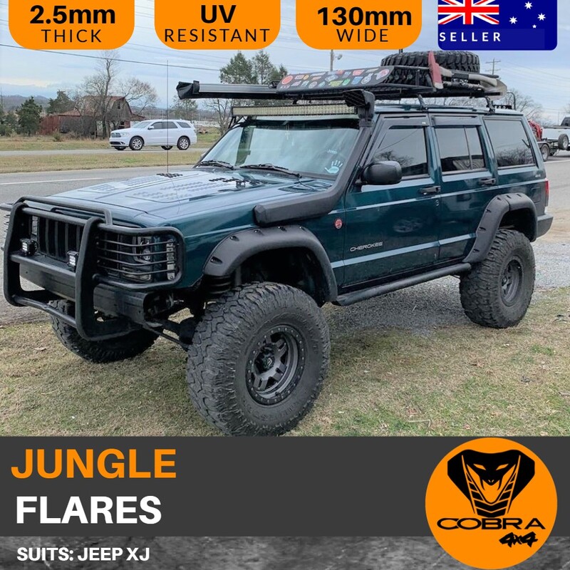 Jeep Cherokee XJ 1984-2001 Pocket Style Jungle Flares 2.5mm Thick ABS Plastic