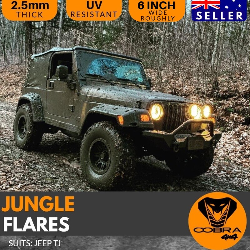 JEEP WRANGLER TJ 1996-2006 POCKET STYLE JUNGLE FLARES 2.5MM THICK ABS