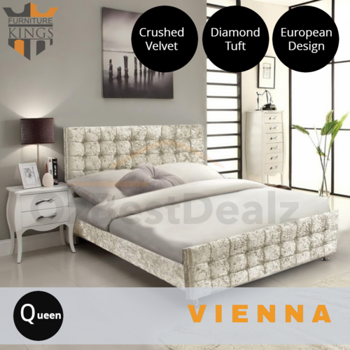Vienna Velvet Queen Bed