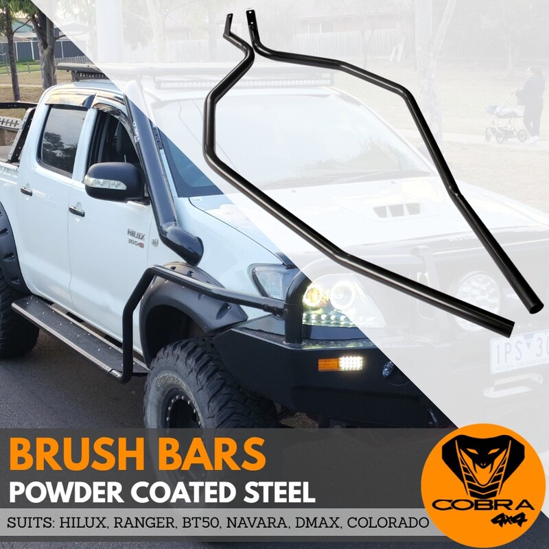 Cobra 4x4 Brush Bar side rails fits Any Ranger Hilux Navara Dmax Colorado BT50 Triton Bull bar