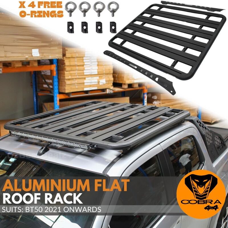 Cobra 4x4 Flat Roof Rack Aluminium Suits Mazda Bt50 2021 Onward