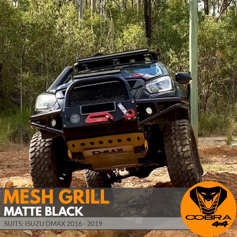 Front Mesh Grill  Suitable for D-MAX DMAX late 2016 - 2019 Matte Black Grille