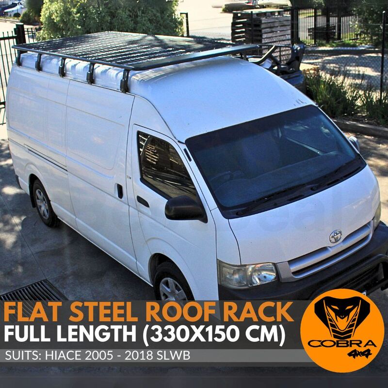 Steel Flat Roof Rack Full Length Platform fits Hiace 2005 2018